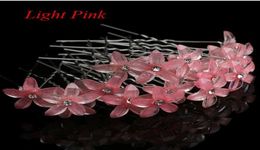 20 Pcs Crystal Rhinestone Flower Hair Pin Clips Women Wedding Bridal Hair Jewelry Princess Party Pearl Simulated Hair Combs8527391