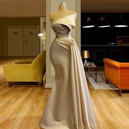 One Shoulder Glitter Evening Dress Sleeveless One Strap Sparkling A-Line Prom Gown Saudi Arabia Party Dress Custom Made