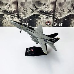 Modle Aircraft Modle Scale 1/100 Fighter Model US F14 Tomcat Military Aircraft Replica Aviation World War Plane Collectible Toys for Bo