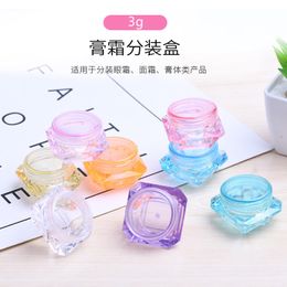 500 X 3g Clear Diamond Empty Acrylic Container Makeup Bottle for Cosmetic Cream Jewelry Empty Jar Pot Eyeshadow