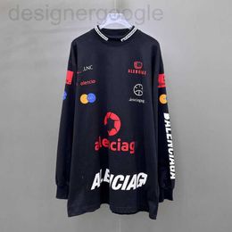 Men's Casual Shirts designer B Paris Full Collection Embroidered Long sleeved Racing Suit Printed High Collar and Women's T-shirts M7TD