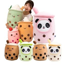 Dolls Plush Dolls 25/70cm RealLife Bubble Tea Cup Plush Toy Pillow Stuffed Food Soft Doll Milk Tea Cup Pillow Cushion Kids Toys Birthda