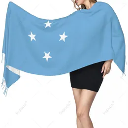 Scarves Federated States Of Micronesia Flag Scarf Pashmina Warm Shawl Wrap Hijab Spring Winter Multifunction Unisex