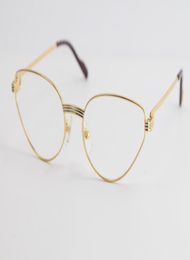 High Quality Gold Optical Eyeglasses Mens Large Square eye glasses Women Design Classical Model glasses with box4583350