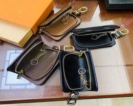 Fashion Key Buckle Bag Car Designer Keychain Handmade Leather Luxury Keychains Man Woman Purse Wallet Bags Pendant Coins Accessori2768752