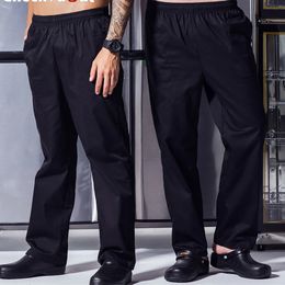 A Pair of Chef's Workwear Durable Trousers Breathable Material Chef Pants Size S Black For men Filipina 240102