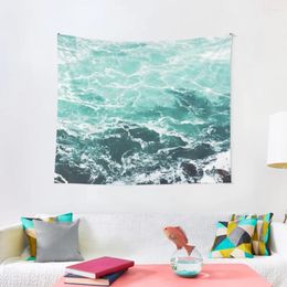 Tapestries Blue Ocean Summer Beach Waves Tapestry On The Wall Christmas Decoration 2024