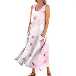 Casual Dresses Female Clothing Comfortable Clubs Loose Flower Floral Printed Summer Suit Set Women Women'S 2024 Vestidos