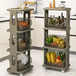 Kitchen Storage High Value Shelf Multi-layer Mobile Vegetable Basket Exposure Design Organising Stable Load-bearing Rack