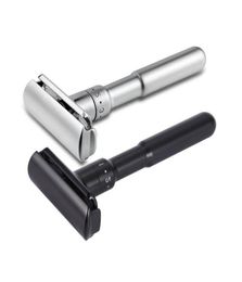 Full Zinc Alloy Safety Razor for Men Adjustable 16 Files Close Shaving Classic Double Edge Razors 1 Holder 5 Blades2549095