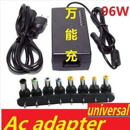 Chargers Hot Universal 96W Laptop Notebook 15V24V AC Charger Power Adapter with 8 connectors with retail box Free Shipping