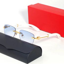 Carti Glasses Sunglasses Designer Women Man Shades Fashion Multicolor Funky White Buffalo Horn Sun Driving Sports Trend Eyewear Ey