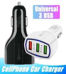 3USB Fast Charging Car Chargers Quick Charge QC30 CellPhone Charger 3 Port USB for Sasmung Huawei Google Smart Phone Tablet9085271