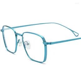 Sunglasses Frames Pure Titanium Big Square Frame Eyeglasses Man Oversized Vintage Optical Myopia Lenses Glasses For
