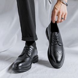 High Quality Business Formal Leather Shoes Mens Casual Dress Shoes Classic Italian Formal Oxford Elegant Shoes Men Office Shoes 240102