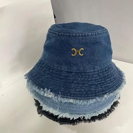 Hats Designer Denim Hat Summer washed Bucket Hats Bob Caps Hip Hop Gorros Men Women Foldable Wide brim Sun protection hat street fashio