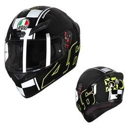 Helmets Moto AGV Motorcycle Design Safety Comfort Agv K1 Motorcycle Racing Full Cover Male and Female Personality Anti Fog Running Helmet QK5E