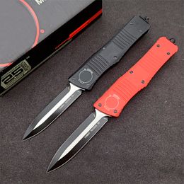 US Style Signature Series Cerberus D/E Automatic Knife 3.77" D2 Steel Blade,Aluminum alloy Handle, Camping Outdoor Tactical Combat Self-defense Knives EDC Pocket Tool