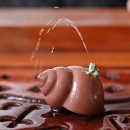 Chinese Purple Clay Tea Pets Tools Small Frog Figurines Cute Kung Fu Tea Accessories Crafts for Home/Car Decoration 240103
