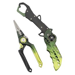 Fishing Pliers with Fish Lip Gripper Saltwater Resistant Fishing Tools Combo Set