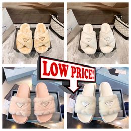 High version 2024 new plush slippers are popular on the internet, and the same triangle logo single slippers are casual and versatile slippers