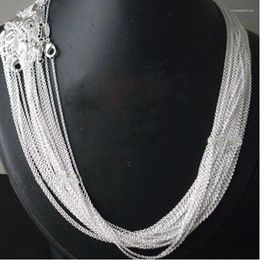 Chains Drop ! Wholesale 50pcs/lot Silver Plated 1mm Rolo Chain 16" 18" 20" 22" 24" Fashion DIY Fit Pendant