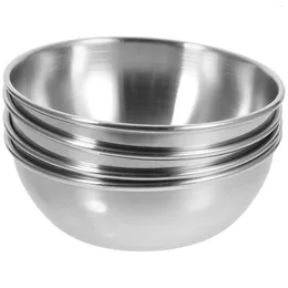 Plates 4 Sauce Dishes Plate Round Seasoning Stainless Steel Sushi Dipping Bowl Saucers Appetiser Kitchen