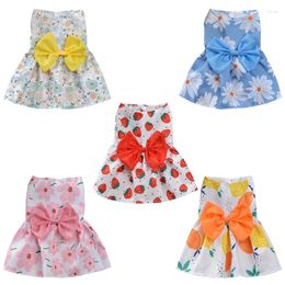 Dog Apparel Cute Princess Clothing Puppy Cat Skirt For Dogs Pets Floral Clothes Small Cats Dress Chihuahua Yorkie