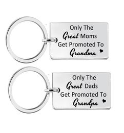Keychains Only The Great Moms Get Promoted To Grandma Grandpa Keychain Mothers Fathers Day Gift From Kids Soon Be2236071