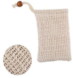 Natural Plant Fibres Exfoliating Mesh Soap Saver Sisal Soap Saver Bag Pouch Holder For Shower Bath Foaming And Drying 1984249