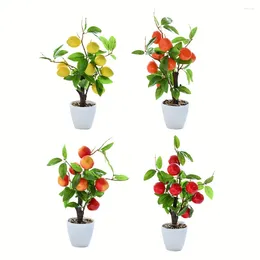 Decorative Flowers Artificial Fruit Potted Plant Simulated Fake For Office Home Table Bedroom Living Room DecorPlant