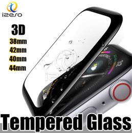 Protect Film for Apple Watch 8 7 6 3D Full Coverage Tempered Glass Screen Protector 45mm 41mm 44mm 40mm 42mm 38mm AntiScratch Bub3988001