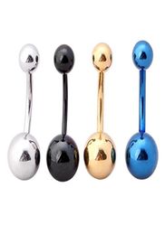 High Quality 5mm 8mm G23 Titanium double ball vibrating piercing jewelry navel belly ring1345690