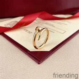 Cheap Jewlery Luxury Classic Nail Ring Designer Ring Fashion Unisex Cuff Ring Couple Bangle Gold Ring Jewelry Valentine's Day Gift No Box AL8I 6BLZ