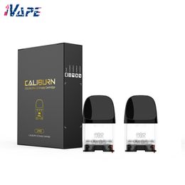 Uwell Caliburn G2 Pod Cartridge 2ml/1.6ml Top Filling Cheque Window MTL/DL Vaping Compatible with Uwell Caliburn-G2 Kit 2pcs