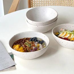 Plates Irregular Oval Splashing Ink Special-shaped Salad Bowl Fruit Dessert Western Household Ceramic Plate Tableware Dinner