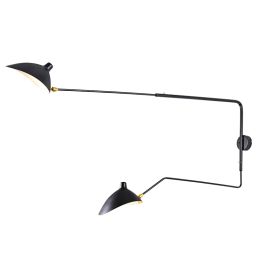 Post Modern Serge Mouille Wall Sconce Single Two Arm Nordic Wall Light Adjustable Long Arm Bedroom Shop Cafe Wall Lamp Fixtures LL