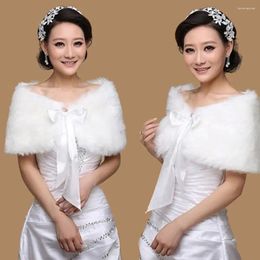 Scarves Faux Fur Plush Bowknot Shawl Soft Cloak Pearl Bride Shoulder Fake Collar Korean Style Ticken Warm Bow