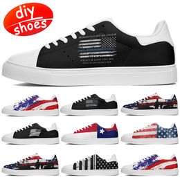 1942 Customized shoes skateboard shoes lovers diy shoes Retro casual shoes men women shoes outdoor sneaker the Stars and the Stripes pink big size eur 35-48