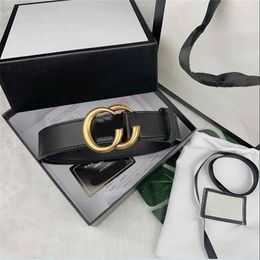 Designer belts for men and women leather luxury letters bronze Buckle Black Classic versatile Korean youth pants belt net red belt2181