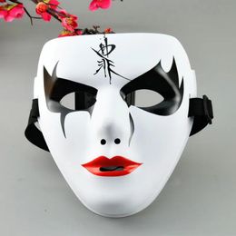 Masks Street Dance Man VVendetta Ghost Dance Mask White Horror Handpainted Clown Full Face Halloween Mask Holiday decoration