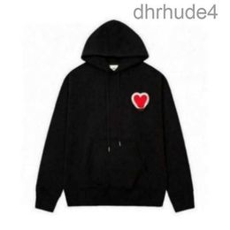 Hoodie Male and Female Designers Amis Paris Hooded Highs Quality Sweater Embroidered Red Love Winter Round Neck Jumper Couple Sweatshirts Z18 JJNK VRNS
