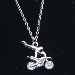 Chains 20pcs Fashion Necklace 25x25mm Motorcycle Motorcross Pendants Short Long Women Men Colar Gift Jewellery Choker