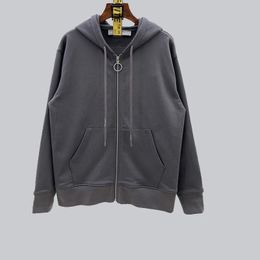 Zipper jacket patch Back X Highquality oversized hoodie sweatshirt men's hooded trendy brand loose coat autumn winter 240102