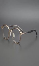 2021 Titanium Acetate Vintage Square Eyeglasses Men Women Retro Eye Glasses Frame Optical Myopia Prescription Eyewear Oculo9804421