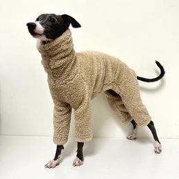 Dog Apparel Italian Greyhound Clothes Winter Reversible Fleece Jacket Whippet Warm Coat Four-legged