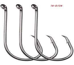 180 7384 Crank Single Hook High Carbon Steel Barbed Hooks Fishhooks Asian Carp Fishing Gear 200 Pieces Lot7737753