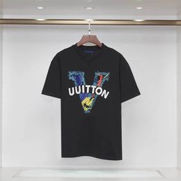 Louiseviution Shirt Designer Mens T Shirt Womens Clothing Luxury Luis Viton Shirt High Quality Summer Versatile Trendy T-Shirt Louisvuiotton Shirt 814 342