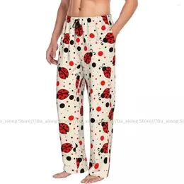 Men's Sleepwear Men Sleep Bottoms Male Lounge Trousers Ladybugs And Dots Pyjama Pants