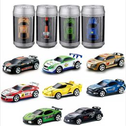 Car 8 Colors /h Coke Can Mini RC Car Radio Remote Control Micro Racing Car 4 Frequencies Toy For Kids Christmas Gifts RC Models LJ2009